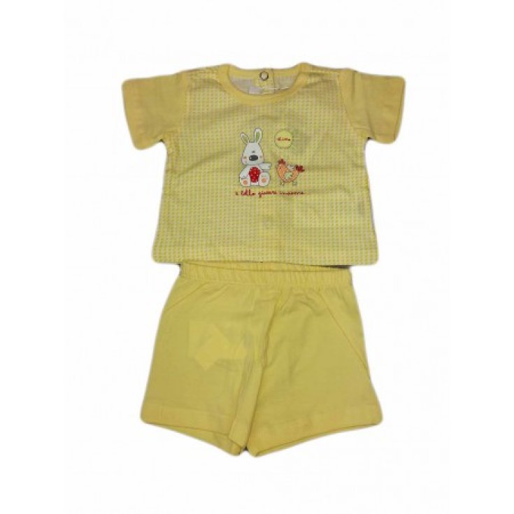Complete 2pcs cotton baby boy Chicco yellowish 6 m