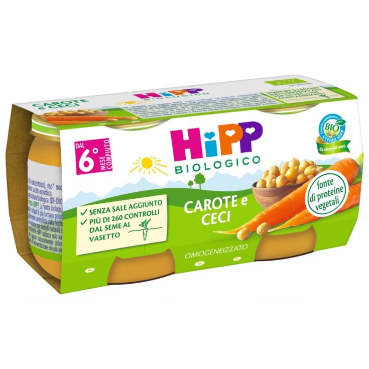 HiPP Organic Carrots And Chickpeas 2X80g