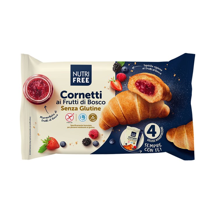 Wholemeal Croissants With Berries NUTRIFREE 4 x 60g
