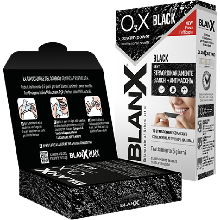 O₃X Black Strips Whitening BlanX 10 Strips
