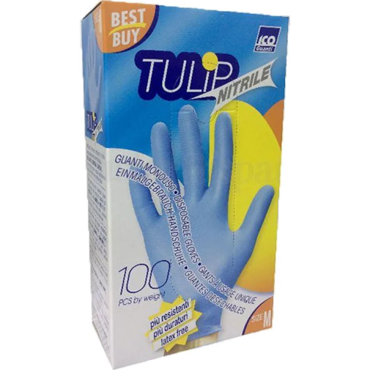 Black Nitrile Gloves Size M Tulip 100 Pieces
