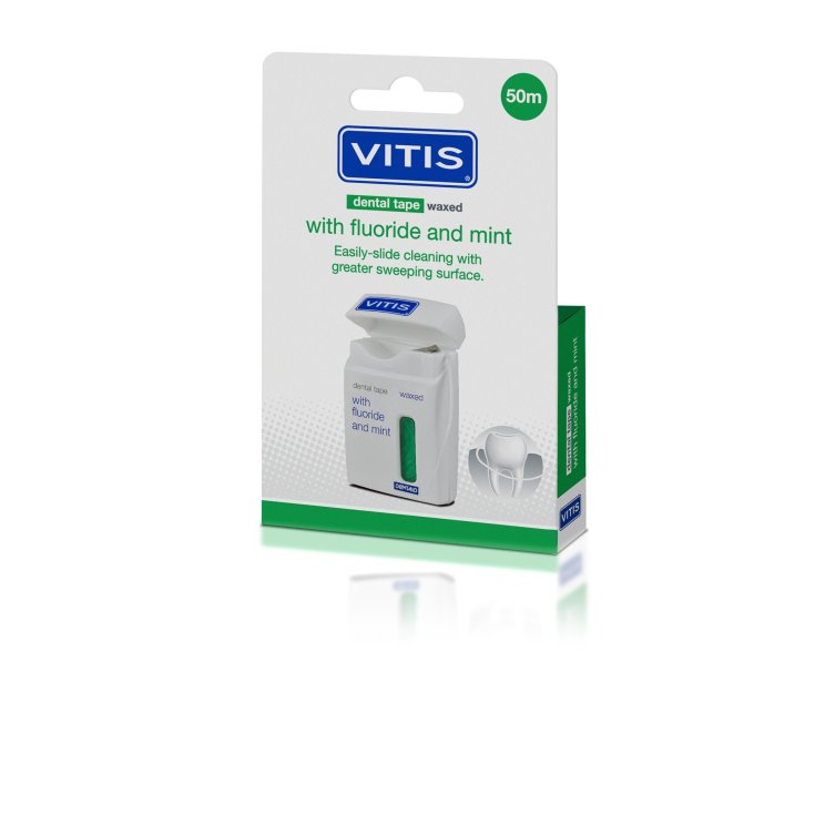 VITIS® DENTAL TAPE WITH FLUOR & MINT DENTAID WAX 50mt