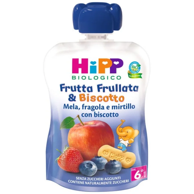 Fruit Blend & HiPP Organic Biscuit Apple Strawberry Blueberry 90g