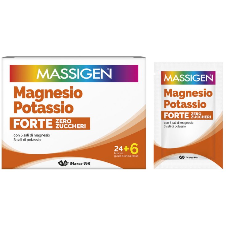 Magnesium and Potassium Forte Zero Massigen Sugars 24 + 6 Sachets