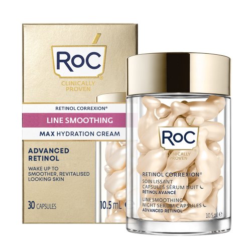 RoC Retinol Correxion Line Smoothing Night Serum popular Capsules