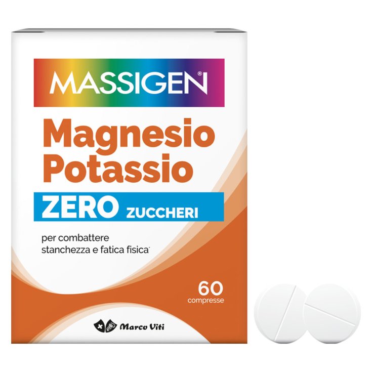 Magnesium and Potassium Massigen Sugar Free 60 Tablets