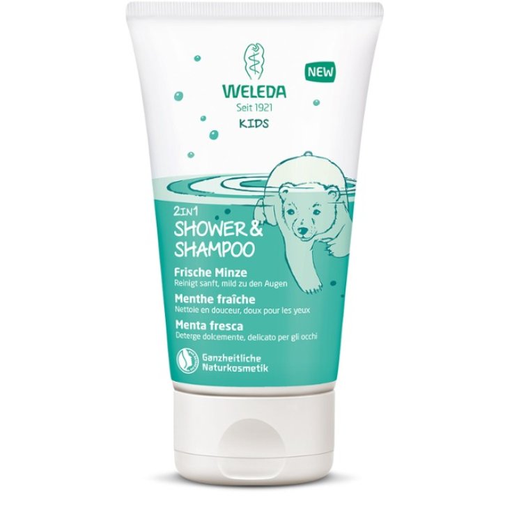 Kids 2 In 1 Weleda Mint Shower-Shampoo 150ml