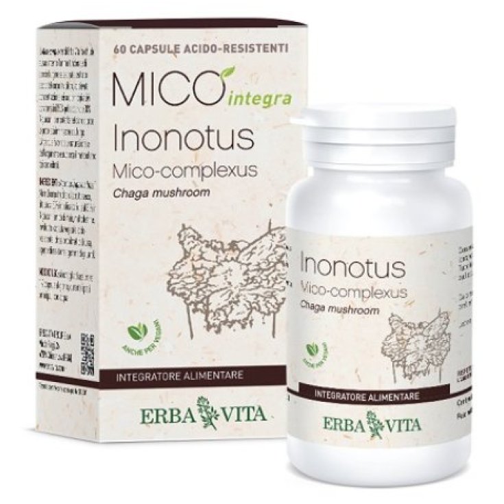 Mico Integra Inonotus Erba Vita 60 Acid Resistant Capsules