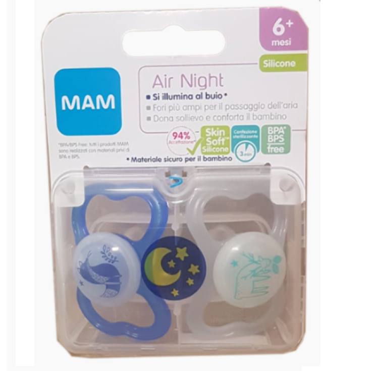 Air Night MAM 6+ Months 2 Blue Fantasy Soothers