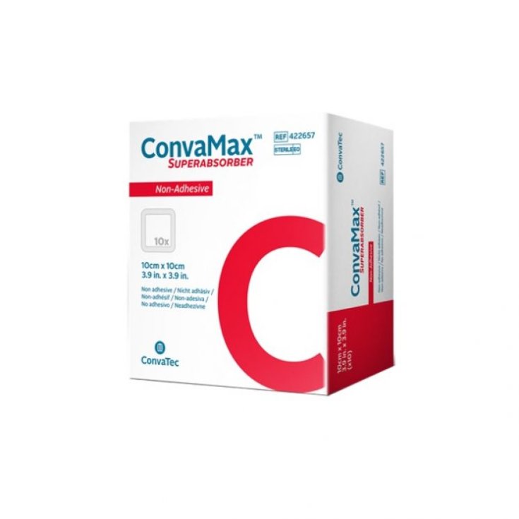 ConvaMax Superabsorber Non-Adhesive ConvaTec 10X10cm 10 Dressings