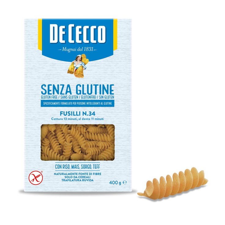 Fusilli N. 34 Gluten Free De Cecco 400g