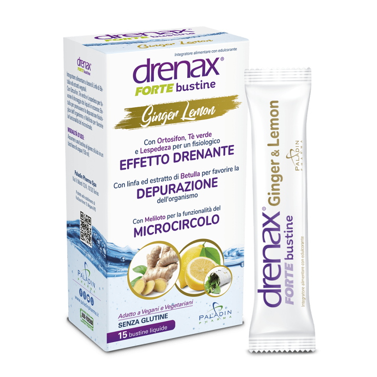 Drenax Forte Ginger Lemon Paladin Pharma 15 Stick Pack