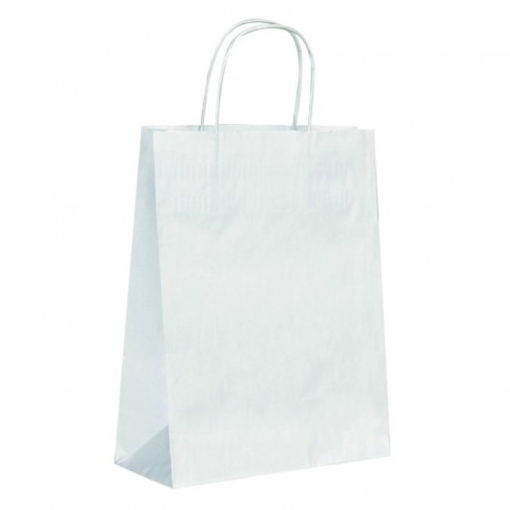 White Paper Bag With Handles Basiliotti 100 Pieces