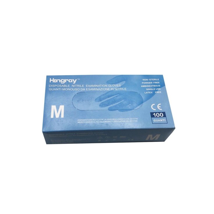 Hongray Nitrile Glove Size M 100 Pieces