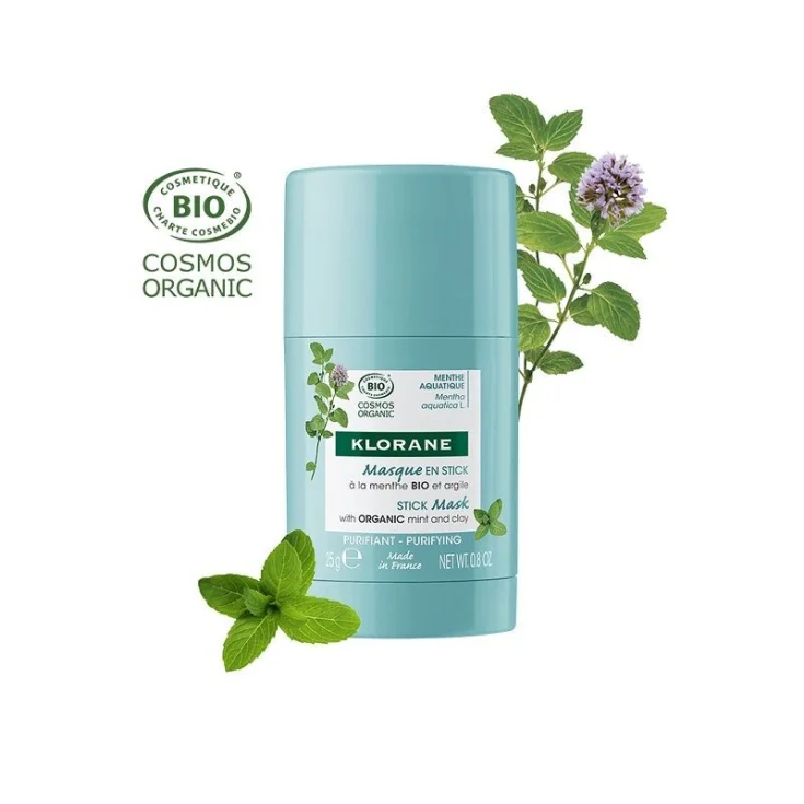 BIO Mint And Clay Mask Stick KLORANE 25g