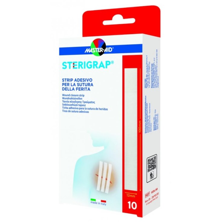 STERIGRAP Strip Adhesive Suture MASTER • AID 100x12mm 10 Pieces