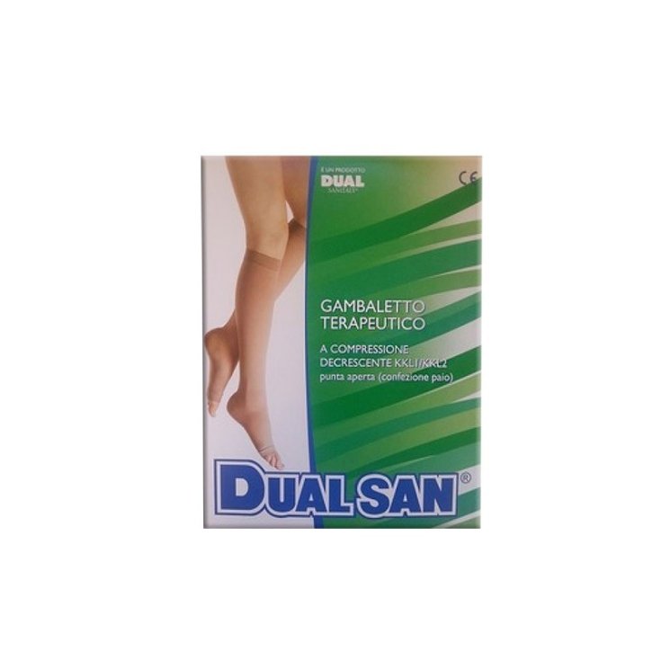 KKL2 / 3 Decreasing Compression Therapeutic Knee High Open Toe DUALSAN Size 2