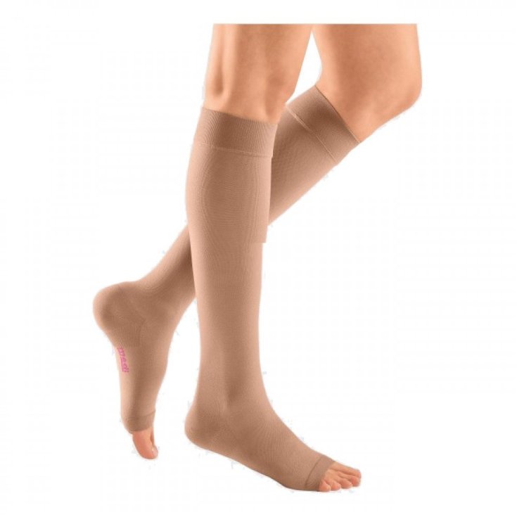 Open Toe Knee Highs CCL1 Mediven Plus Black Size 6 Long