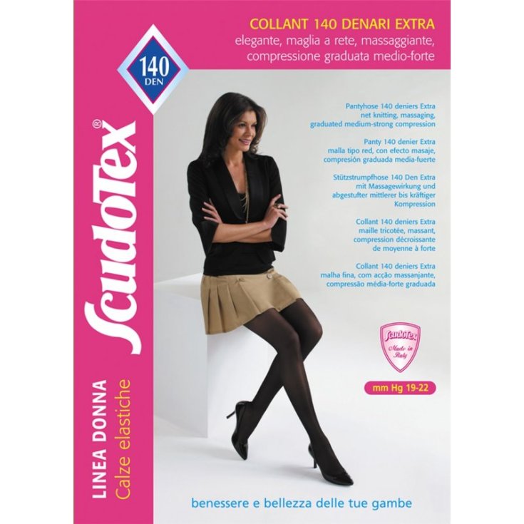 Tights 140 DEN OPEN Size 4 Black Scudotex 1 Pair