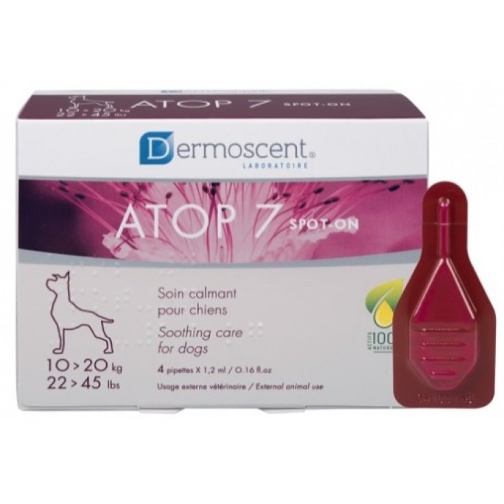 ATOP 7 SPOT-ON For Dogs and Cats 10> 20 kg DERMOSCENT® 4 PIPETTES