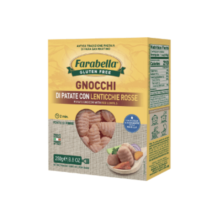 POTATO GNOCCHI WITH RED LENTILS Farabella® GLUTEN FREE 250g