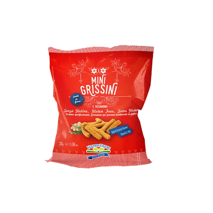 CHICKPEAS / ROSEMARY MINI BREADSTICKS HAPPY FARM® 30g