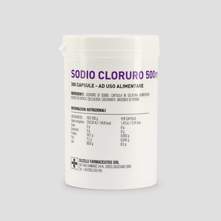 Sodium Chloride 500mg Olcelli Farmaceutici 300 Capsules