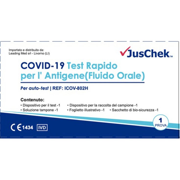Rapid Test for COVID-19 Antigen JusChek ™ Oral Fluid