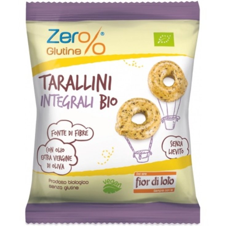 Zer% Gluten Organic Tarallini Wholemeal Fior Di Loto 30g