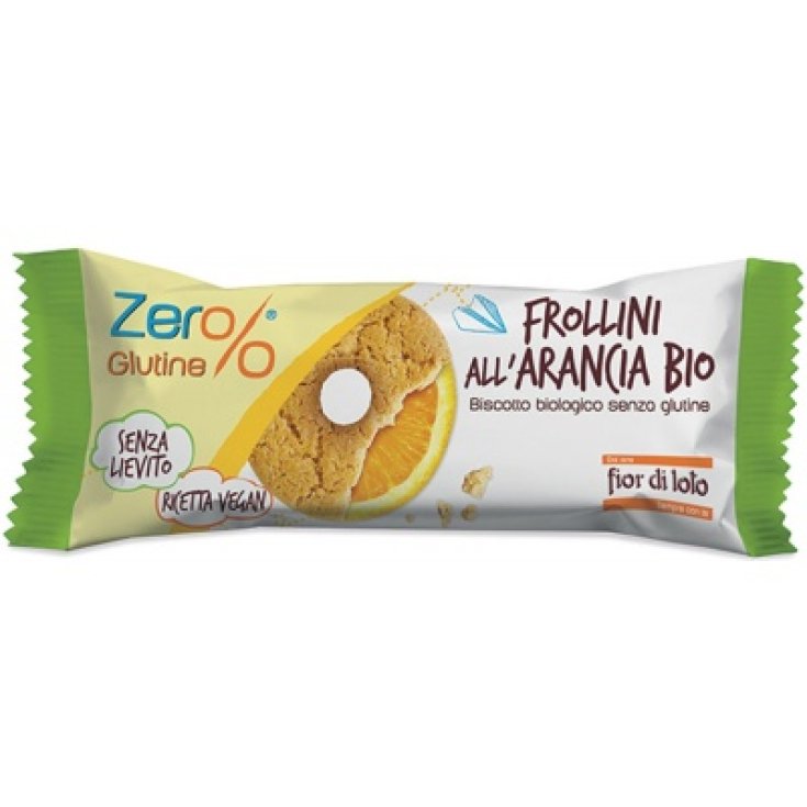 Zer% Gluten Shortbread Biscuits With Orange Bio Fior Di Loto 30g