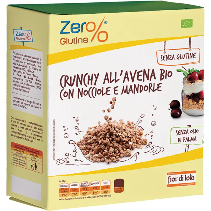 Zer% Gluten Crunchy With Oats Fior Di Loto 375g