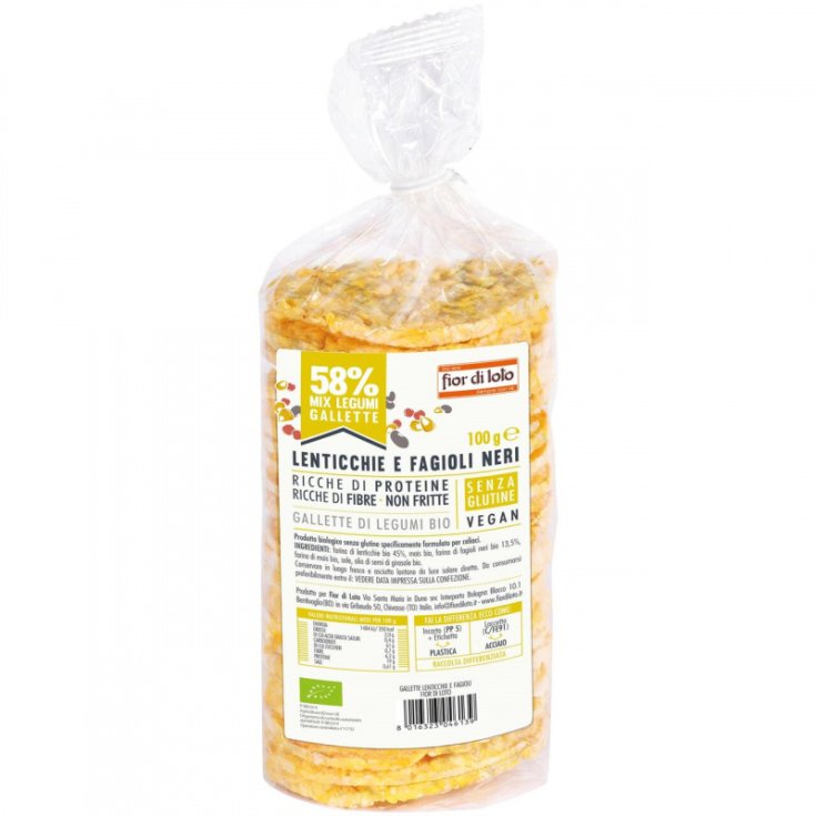 Corn Cakes Lentils And Black Beans Fior Di Loto 100g