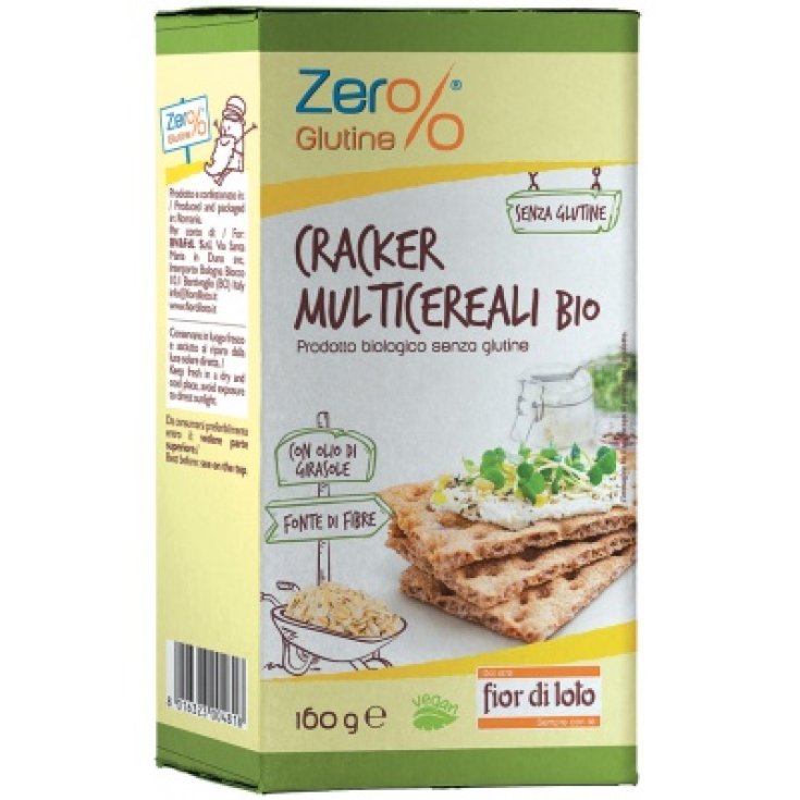 Zer% Gluten Cracker Organic Multigrain Fior Di Loto 160g