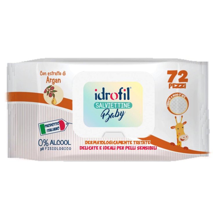 Baby Wipes With Argan Idrofil 72 Pieces