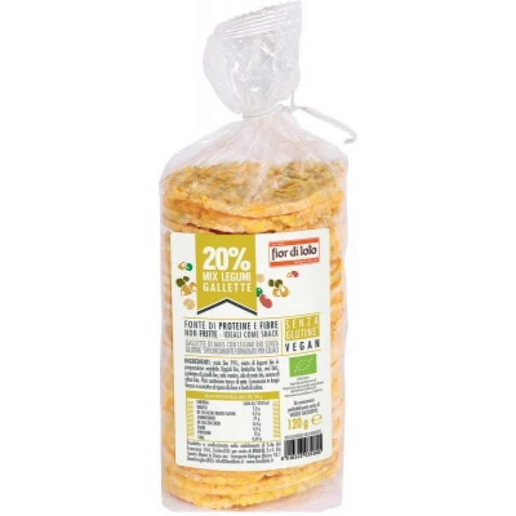 Organic Corn Cakes With Legumes Fior Di Loto 120g