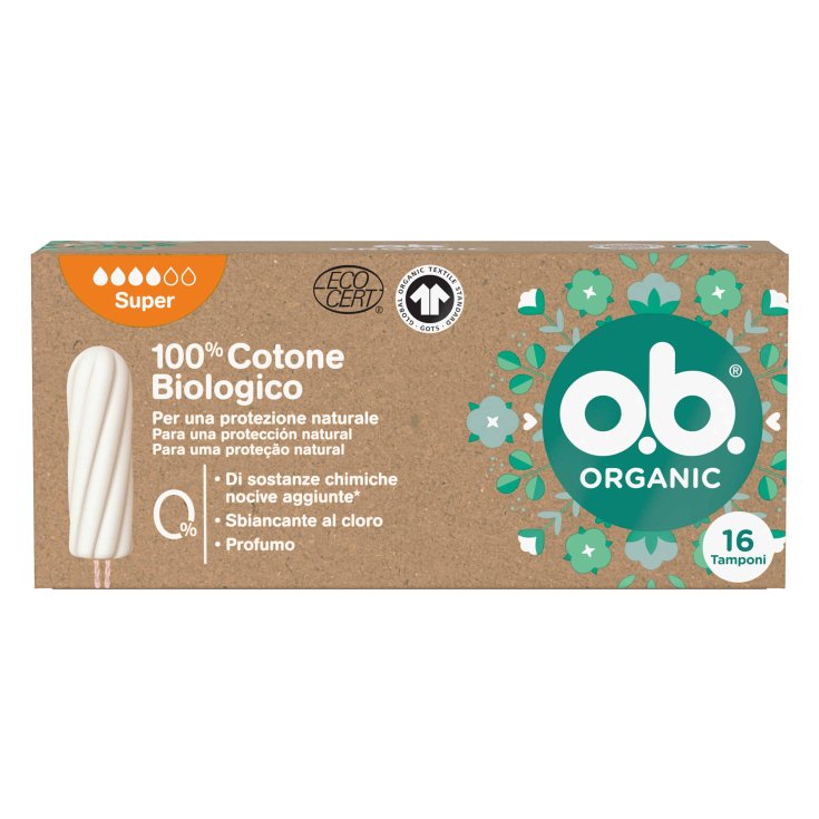 ob Organic Super 16 Pads 100% Organic Cotton