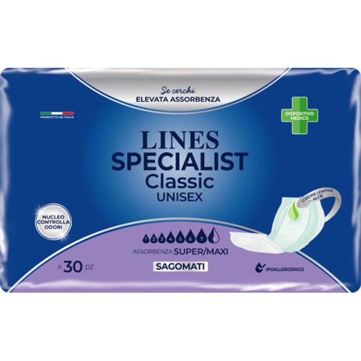 Classic Unisex Shaped Diapers Lines Specialist Super / Maxi Size 30 Diapers