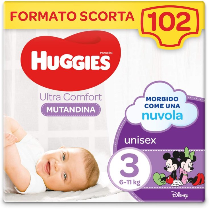 Diapers Panties Size 3 Unisex Huggies 102 Pieces