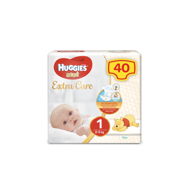 Extra Care Size 1 Baby Huggies 40 Pieces