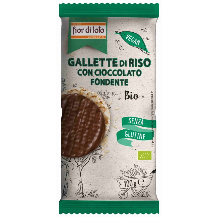 Rice Cakes with Dark Chocolate Fior di Loto 100g