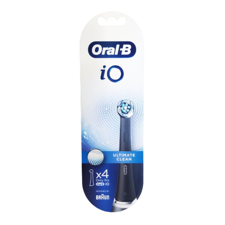 ORAL-B REPLACEMENT HEADS IO ULTIMATE CLEAN BLACK 4 PIECES