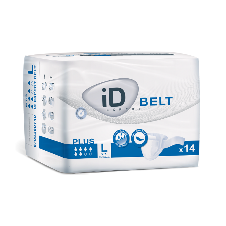 Incontinence Pads Plus ID Belt 14 Pieces