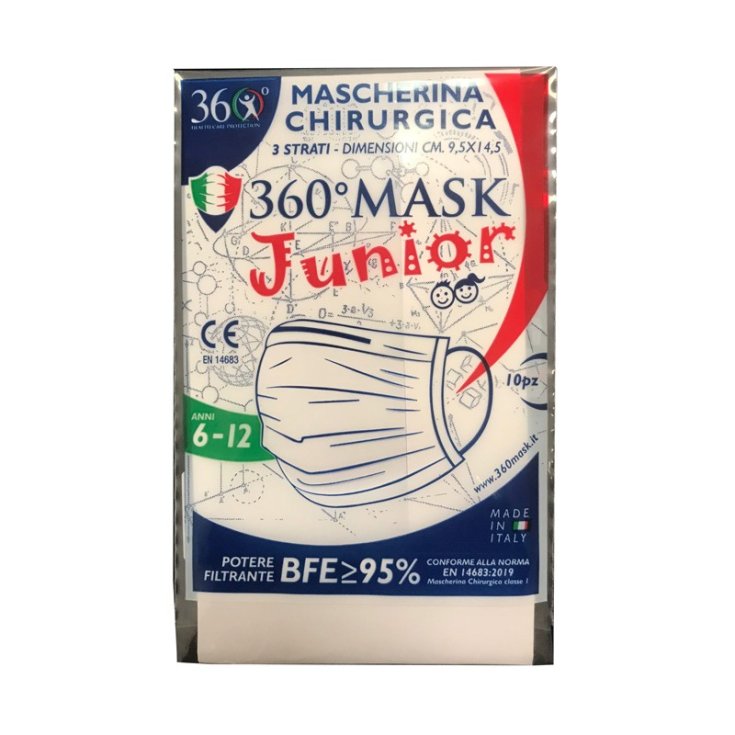 Pink Surgical Mask 360 ° Mask Junior 10 Pieces