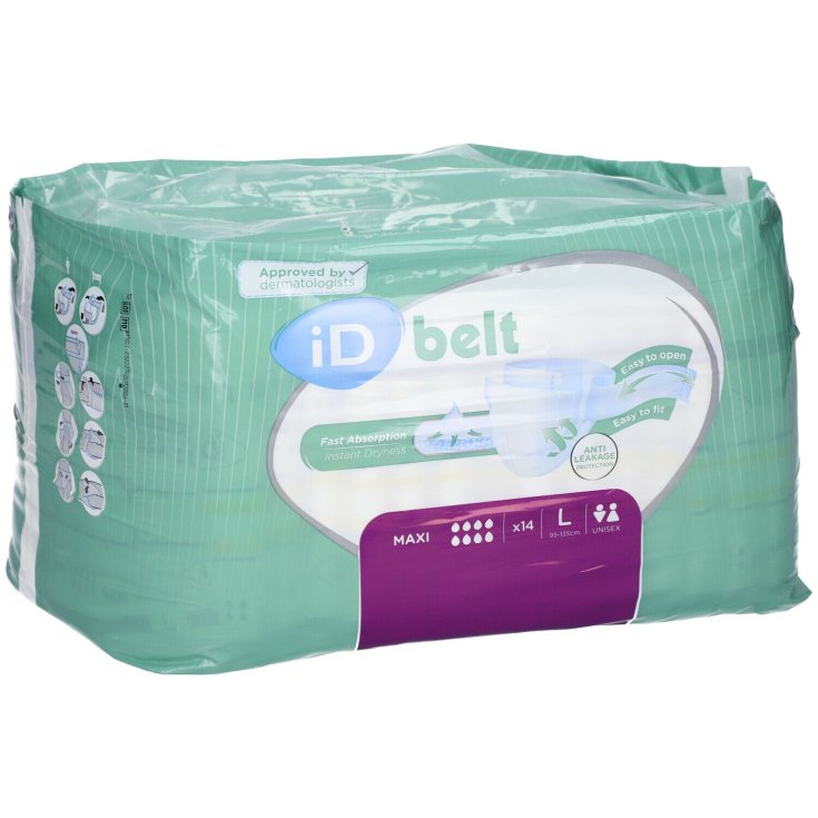 Incontinence Pads Maxi ID Belt 14 Pieces