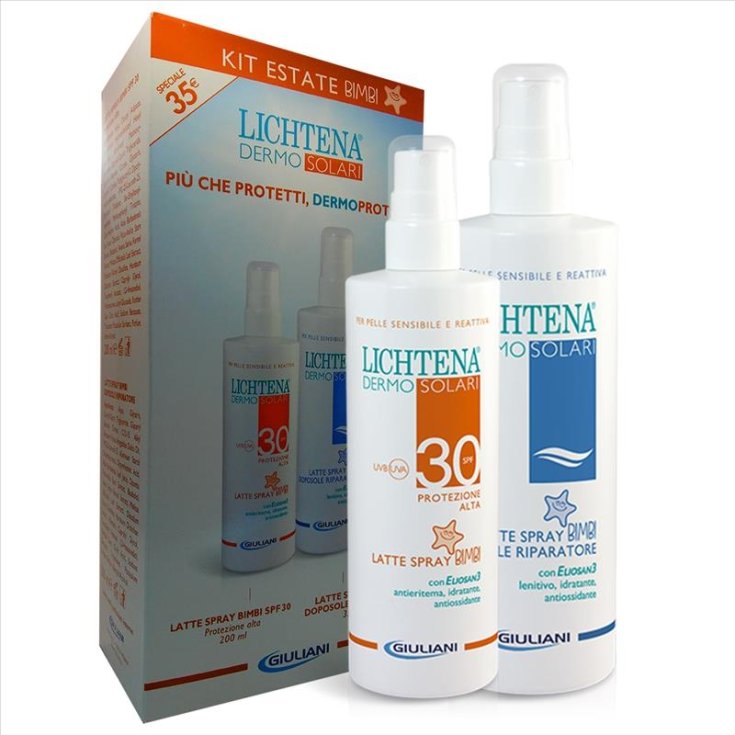 LICHTENA® DERMOSOLARI Spray Milk for Children SPF30 + After Sun Repairing Spray Milk