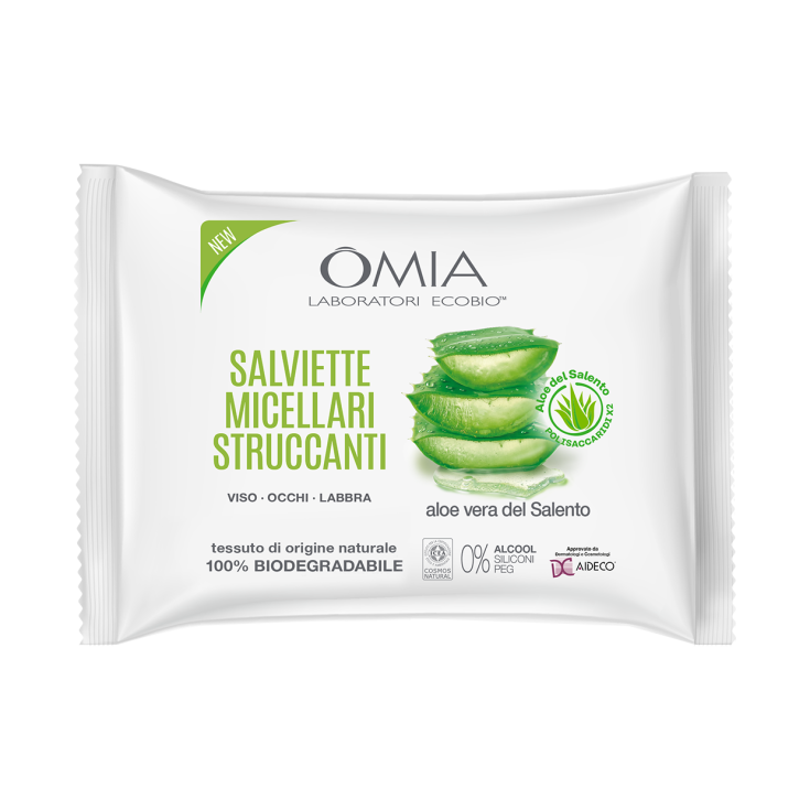 Aloe Vera Omia Micellar Cleansing Wipes 20 Pieces