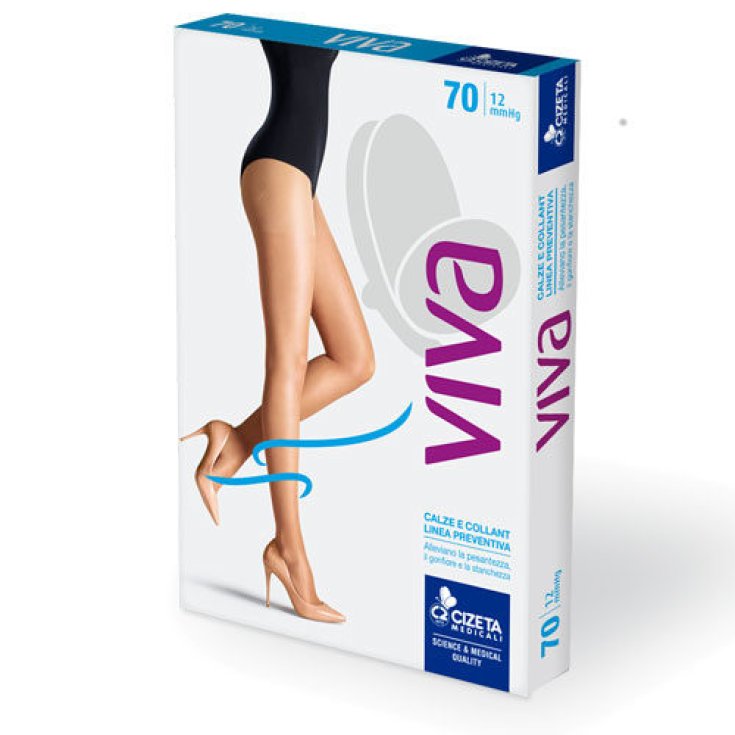 VIVA 70 Black Closed Toe Tights Size 5 ML CIZETA MEDICAL 1 Pair