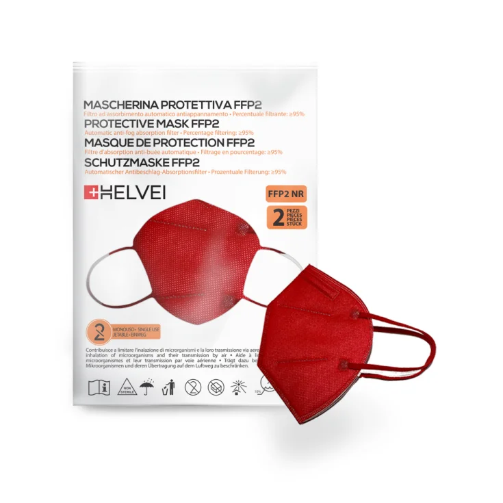 Helvei Mask FFP2 Red 2 Masks