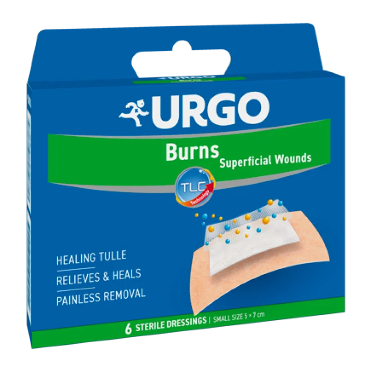 Burns Superficial Burns 5x7cm URGO 6 Patches