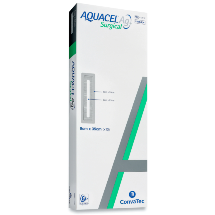 Aquacel® AG Surgical 9X35cm Convatec 10 Pieces